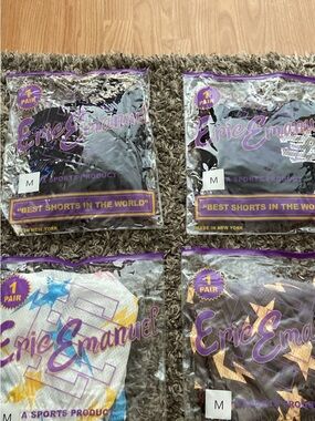 Eric Emanuel Black Athletic Shorts with White Drawstring